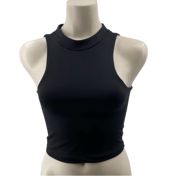 girlfriend collective Tops - Girlfriend Collective Black Freddie Crop Top size Small